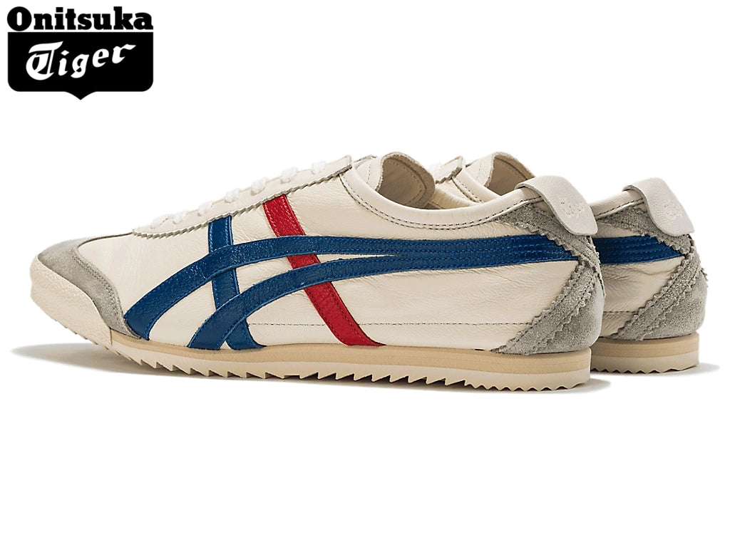 Onitsuka Tiger Mexico 66 Off-White, Blue & Red Leather Unisex Sneakers