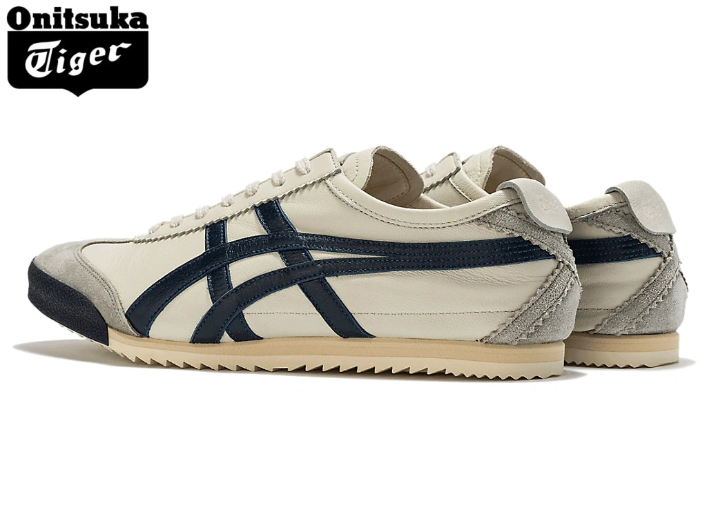 Onitsuka Tiger Mexico 66 Off-White & Navy Leather Unisex Sneakers