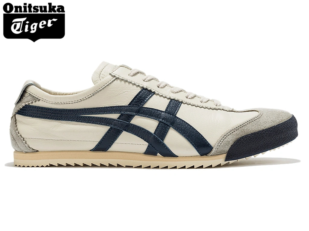 Onitsuka Tiger Mexico 66 Off-White & Navy Leather Unisex Sneakers