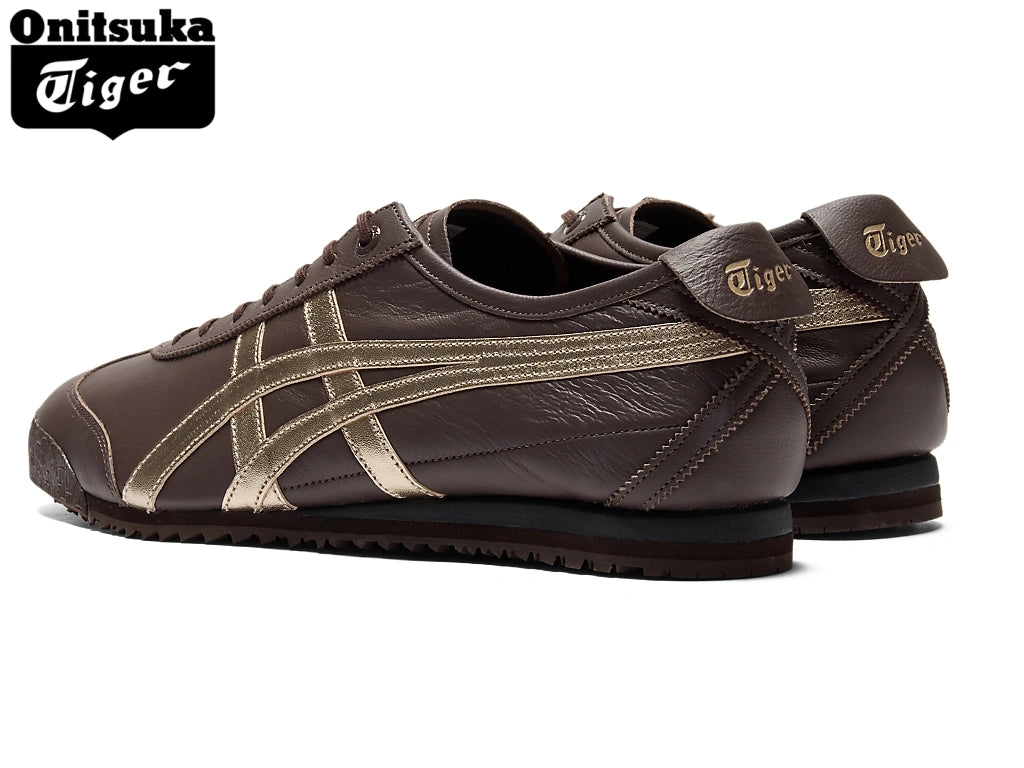 Onitsuka Tiger Mexico 66 Dark Brown & Gold Unisex Sneakers