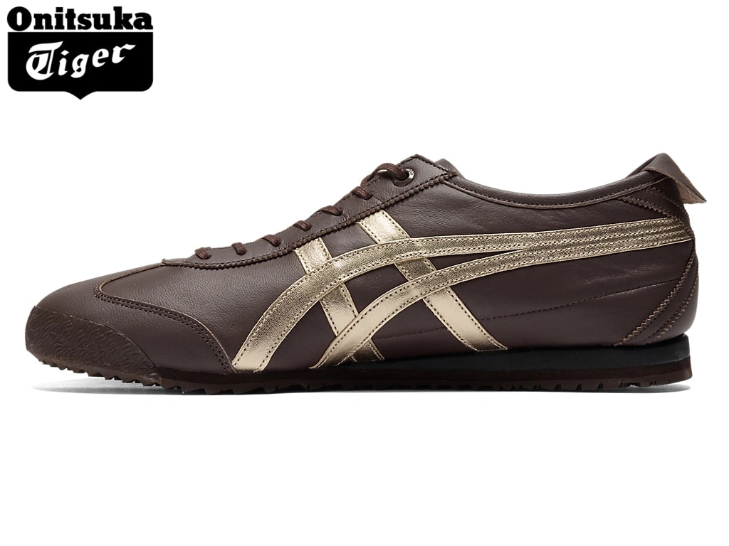 Onitsuka Tiger Mexico 66 Dark Brown & Gold Unisex Sneakers