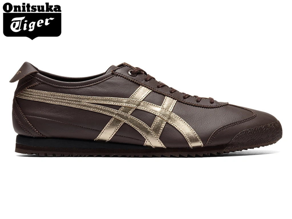 Onitsuka Tiger Mexico 66 Dark Brown & Gold Unisex Sneakers
