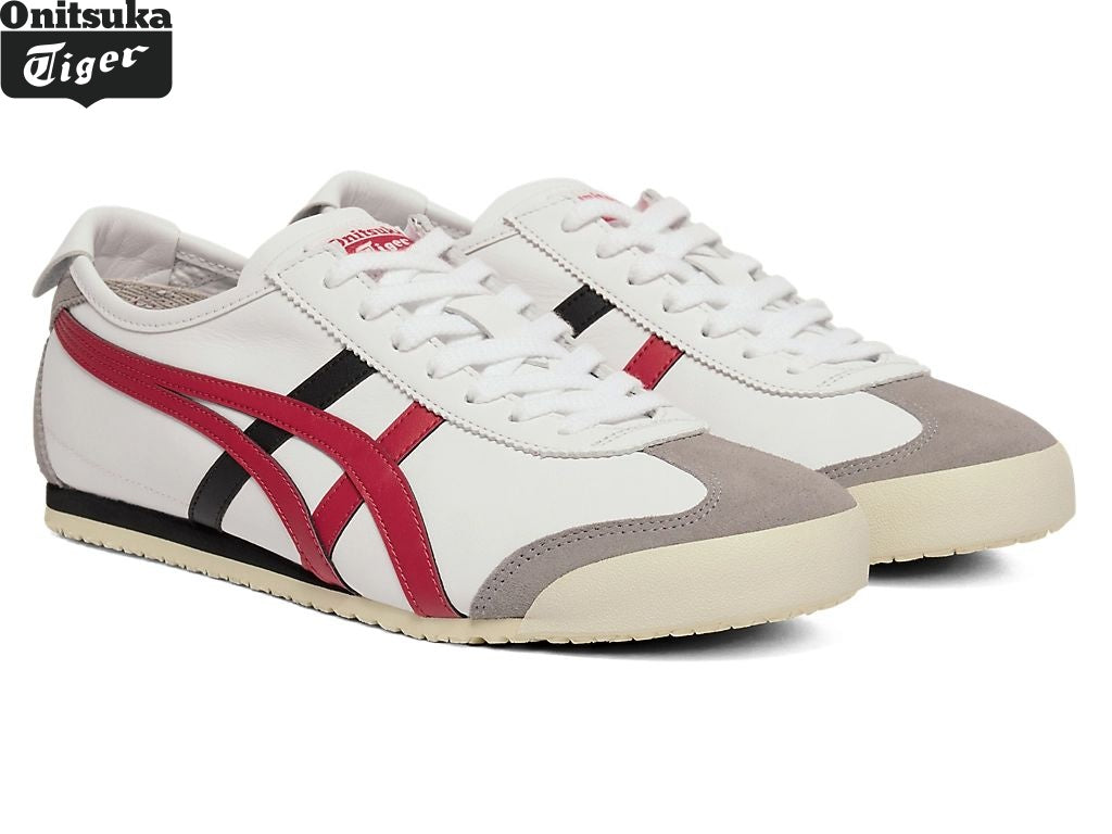 Onitsuka Tiger Mexico 66 — White, Red & Black Unisex Sneakers