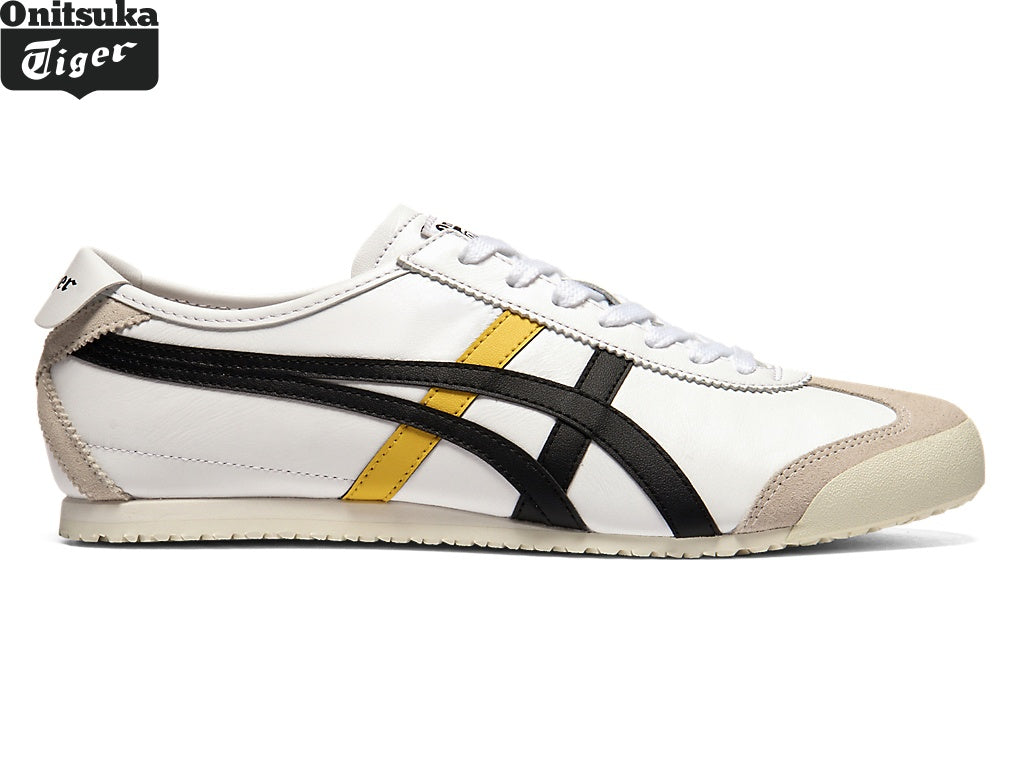 Onitsuka Tiger Mexico 66 — White, Black & Yellow Unisex Sneakers