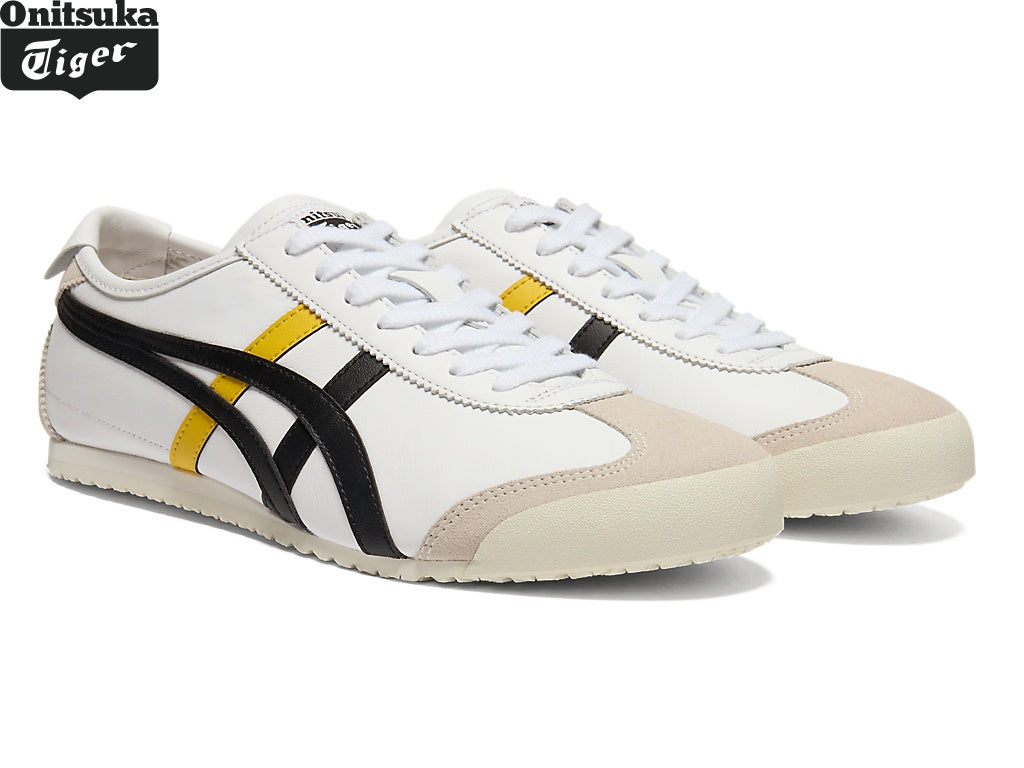 Onitsuka Tiger Mexico 66 — White, Black & Yellow Unisex Sneakers