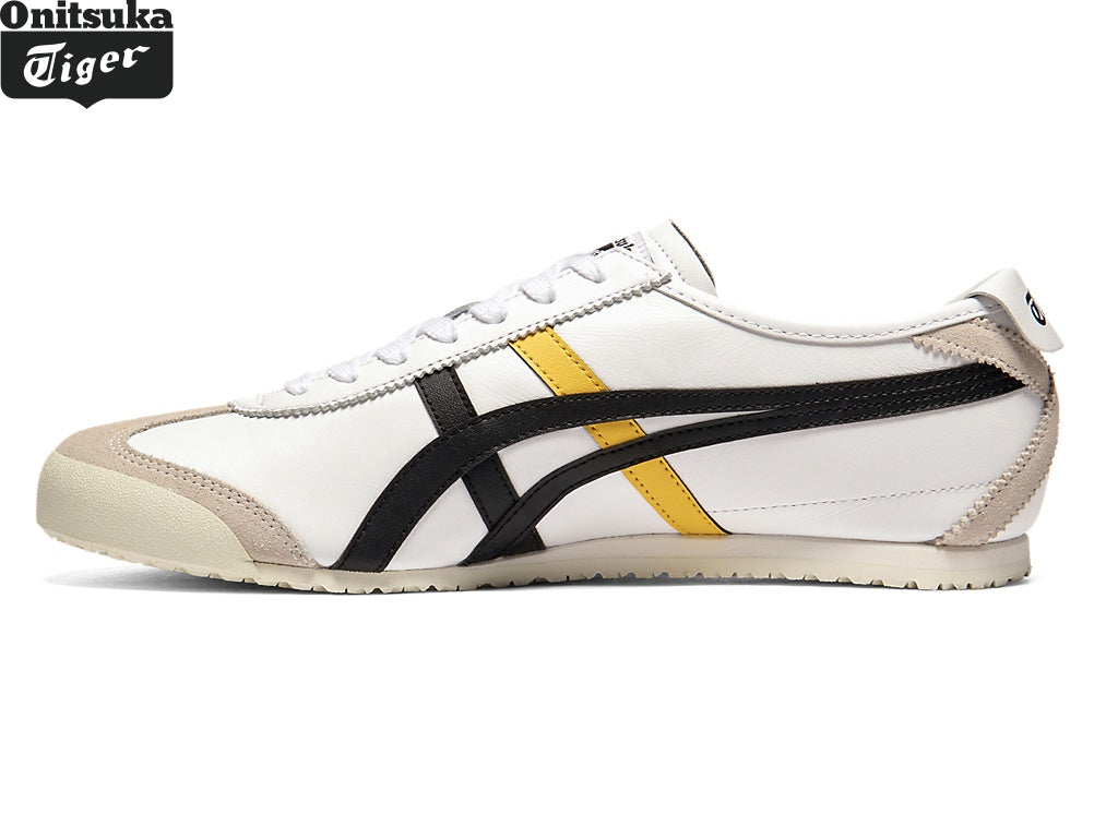 Onitsuka Tiger Mexico 66 — White, Black & Yellow Unisex Sneakers