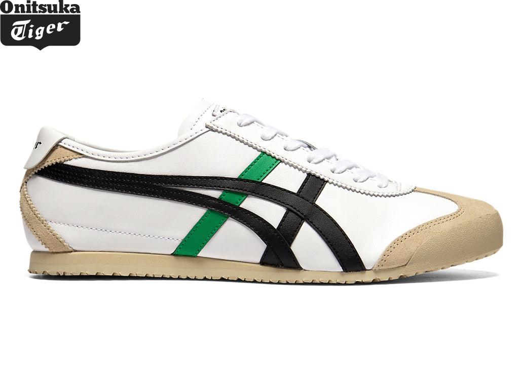 Onitsuka Tiger Mexico 66 — White, Black & Green Unisex Sneakers