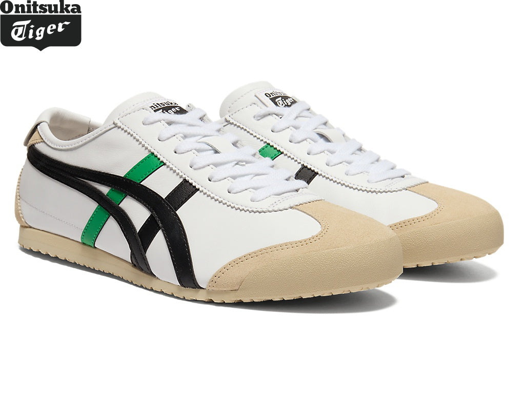 Onitsuka Tiger Mexico 66 — White, Black & Green Unisex Sneakers
