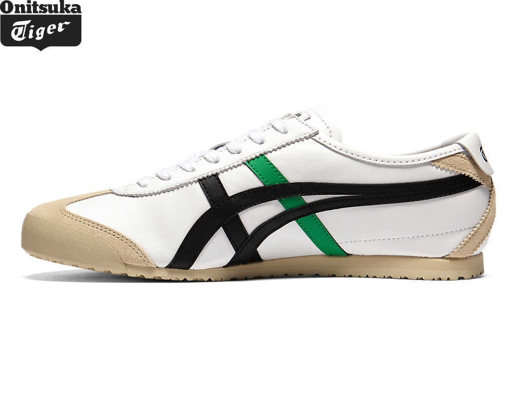 Onitsuka Tiger Mexico 66 — White, Black & Green Unisex Sneakers