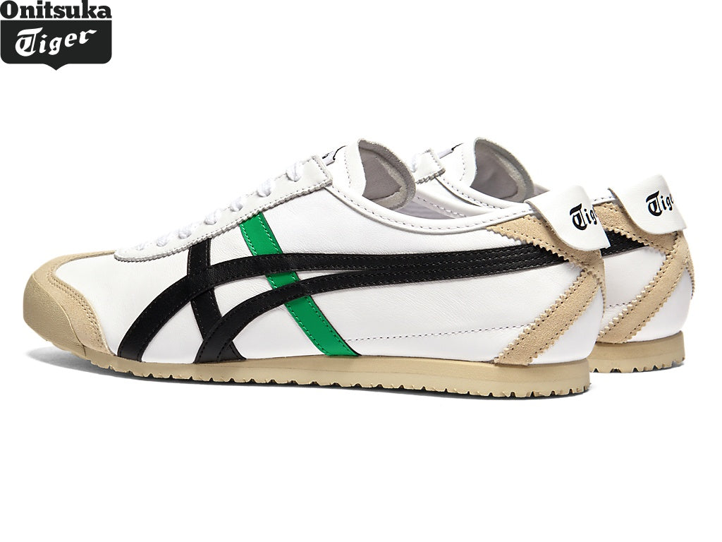 Onitsuka Tiger Mexico 66 — White, Black & Green Unisex Sneakers