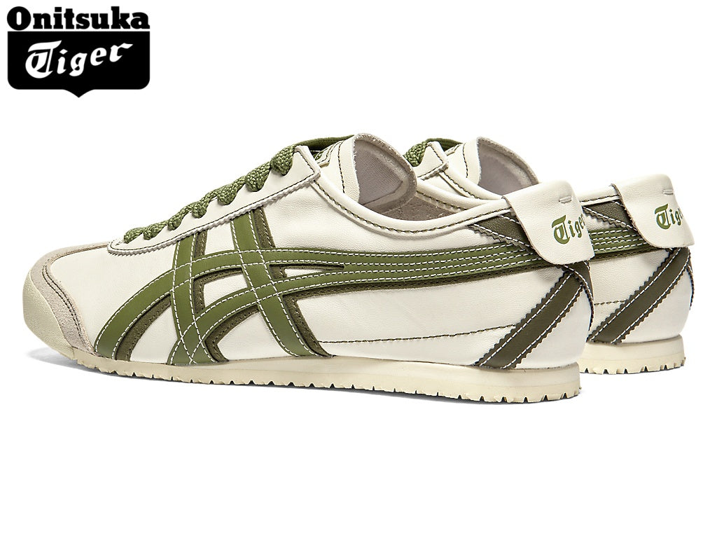 Onitsuka Tiger Mexico 66 Off-White & Olive Green Leather Unisex Sneakers