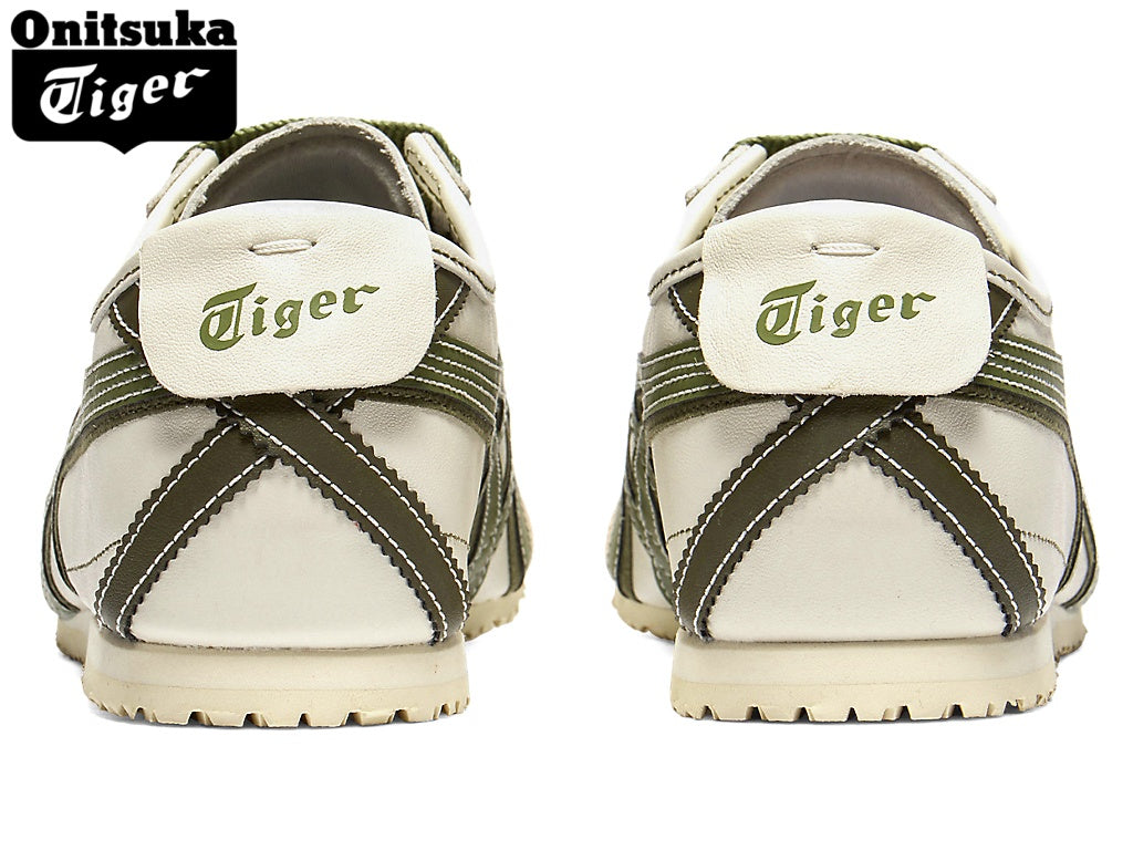 Onitsuka Tiger Mexico 66 Off-White & Olive Green Leather Unisex Sneakers