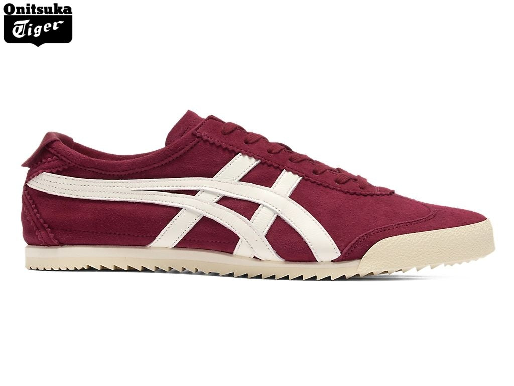 Onitsuka Tiger Mexico 66 Burgundy & White Suede Unisex Sneakers