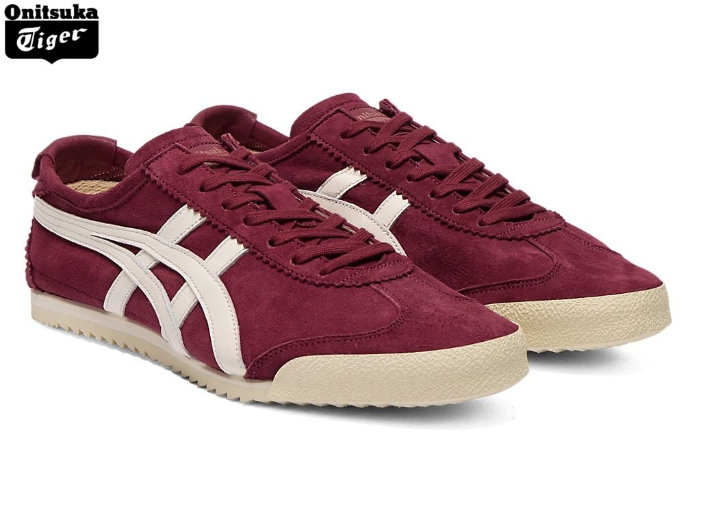 Onitsuka Tiger Mexico 66 Burgundy & White Suede Unisex Sneakers