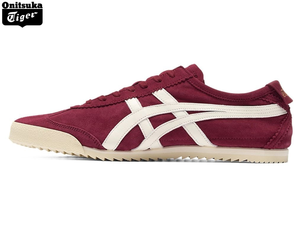 Onitsuka Tiger Mexico 66 Burgundy & White Suede Unisex Sneakers