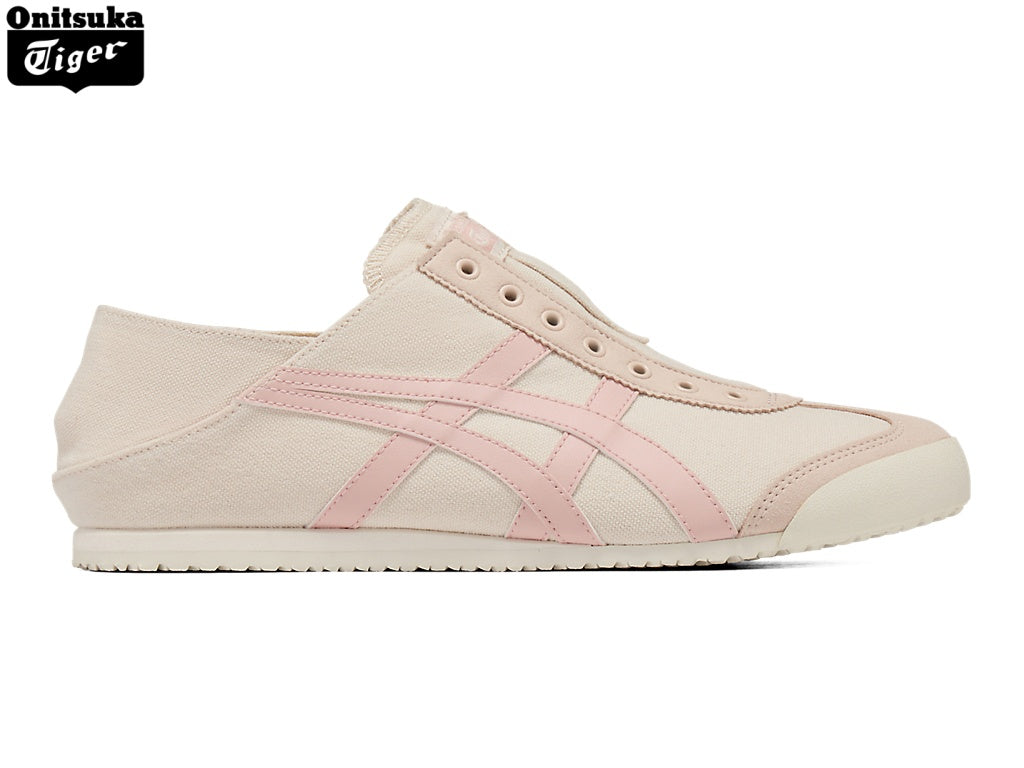 Onitsuka Tiger Mexico 66 Beige & Pink Canvas Slip-On Unisex Sneakers