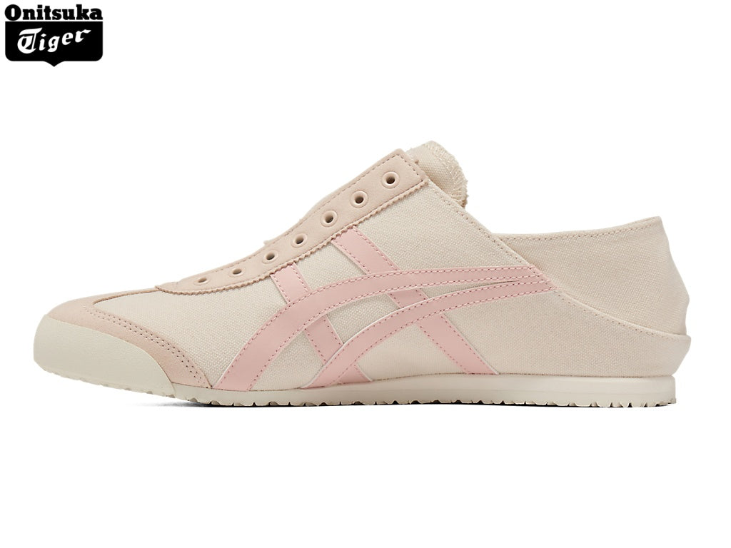 Onitsuka Tiger Mexico 66 Beige & Pink Canvas Slip-On Unisex Sneakers