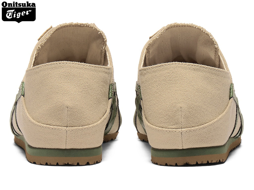 Onitsuka Tiger Mexico 66 Beige & Green Canvas Slip-On Unisex Sneakers
