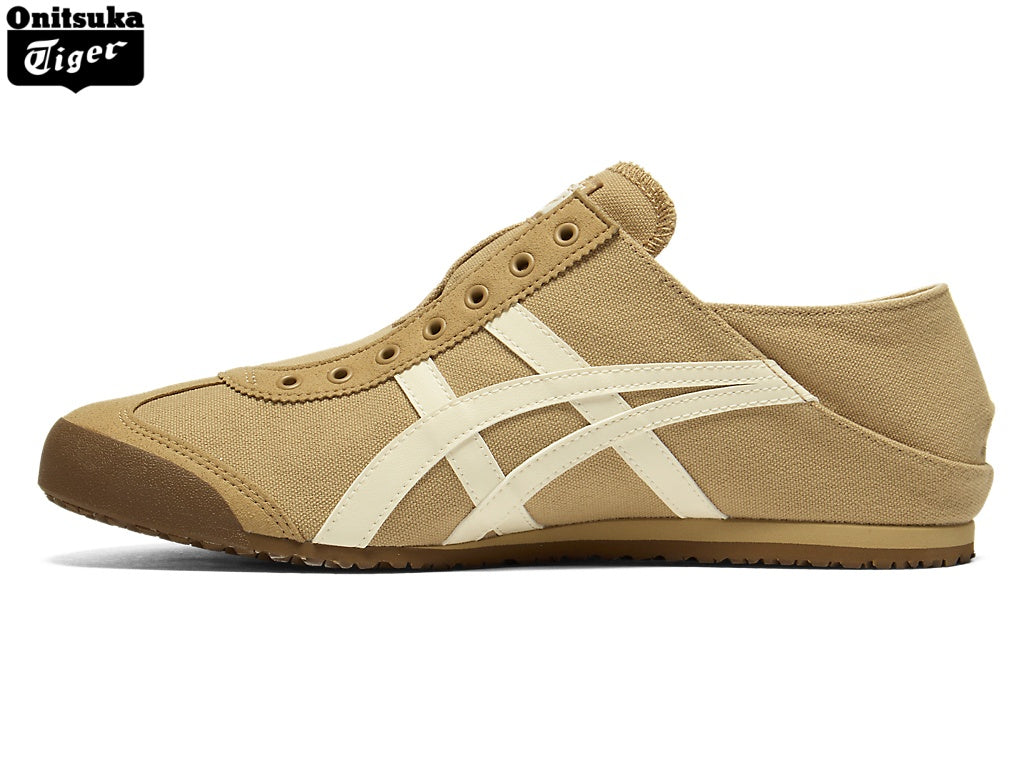 Onitsuka Tiger Mexico 66 Khaki & White Canvas Slip-On Unisex Sneakers