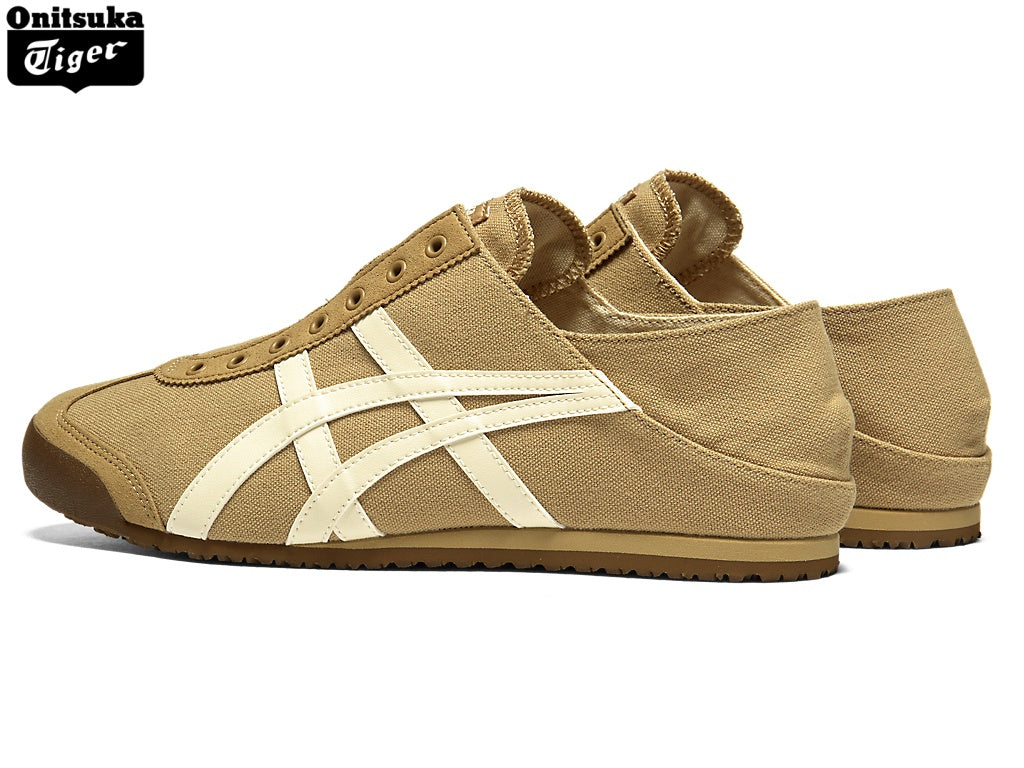 Onitsuka Tiger Mexico 66 Khaki & White Canvas Slip-On Unisex Sneakers
