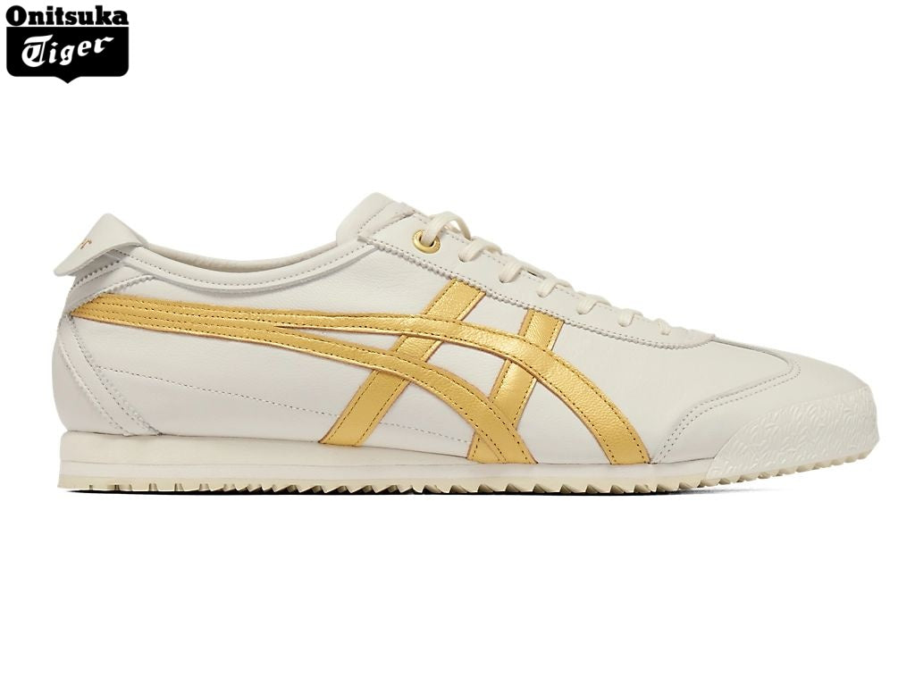 Onitsuka Tiger Mexico 66 Off-White & Gold Leather Unisex Sneakers
