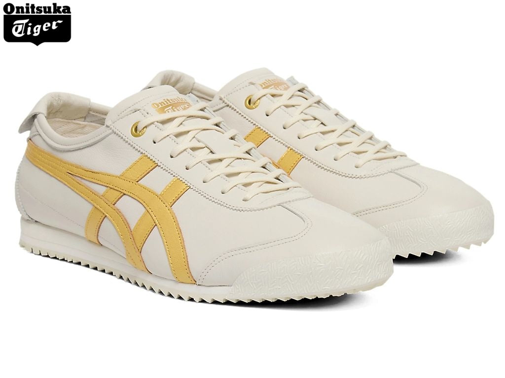 Onitsuka Tiger Mexico 66 Off-White & Gold Leather Unisex Sneakers