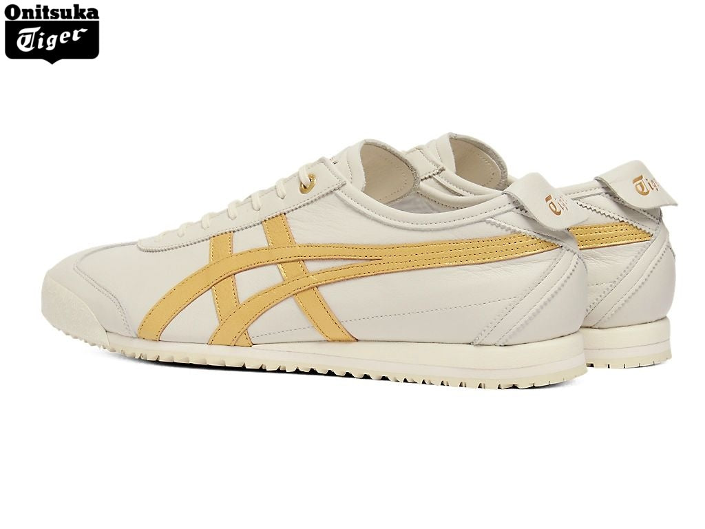 Onitsuka Tiger Mexico 66 Off-White & Gold Leather Unisex Sneakers