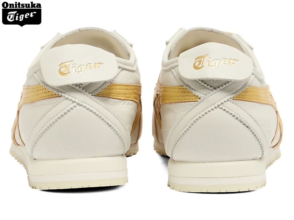 Onitsuka Tiger Mexico 66 Off-White & Gold Leather Unisex Sneakers