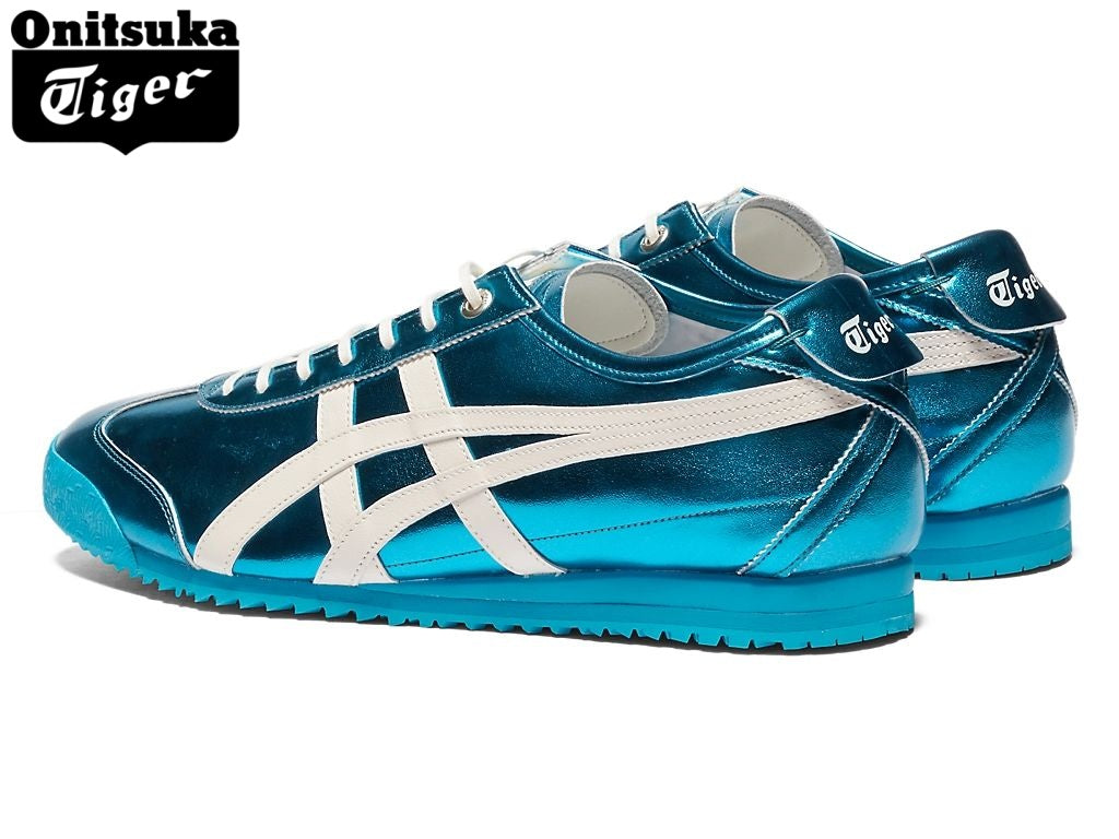 Onitsuka Tiger Mexico 66 Metallic Blue & White Strap Leather Unisex Sneakers