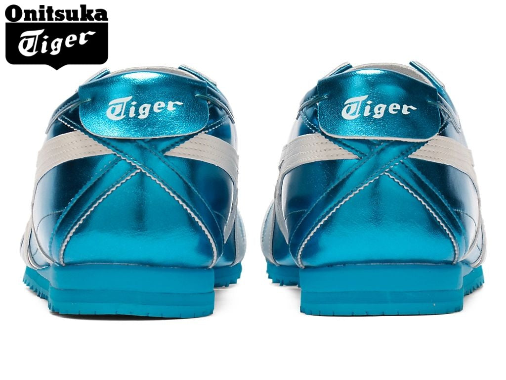 Onitsuka Tiger Mexico 66 Metallic Blue & White Strap Leather Unisex Sneakers