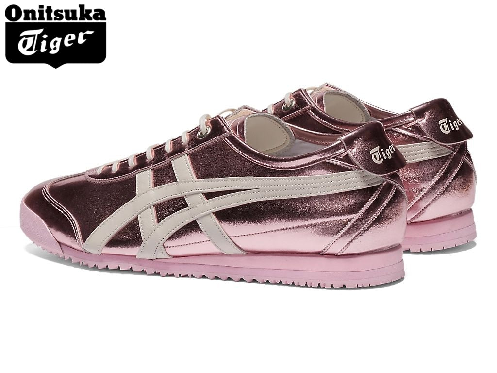 Onitsuka Tiger Mexico 66 Metallic Pink & White Strap Leather Unisex Sneakers