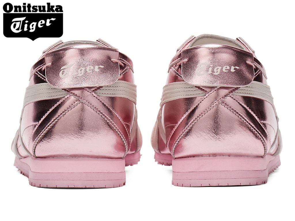 Onitsuka Tiger Mexico 66 Metallic Pink & White Strap Leather Unisex Sneakers