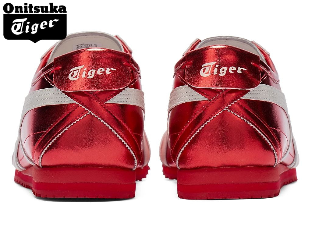 Onitsuka Tiger Mexico 66 Metallic Red & White Strap Leather Unisex Sneakers