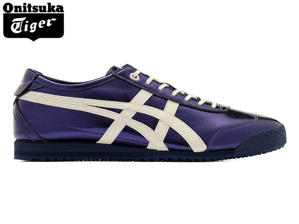 Onitsuka Tiger Mexico 66 Metallic Purple & White Strap Leather Unisex Sneakers