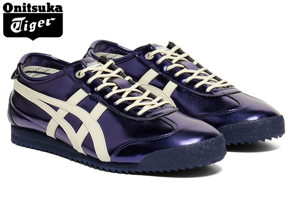 Onitsuka Tiger Mexico 66 Metallic Purple & White Strap Leather Unisex Sneakers