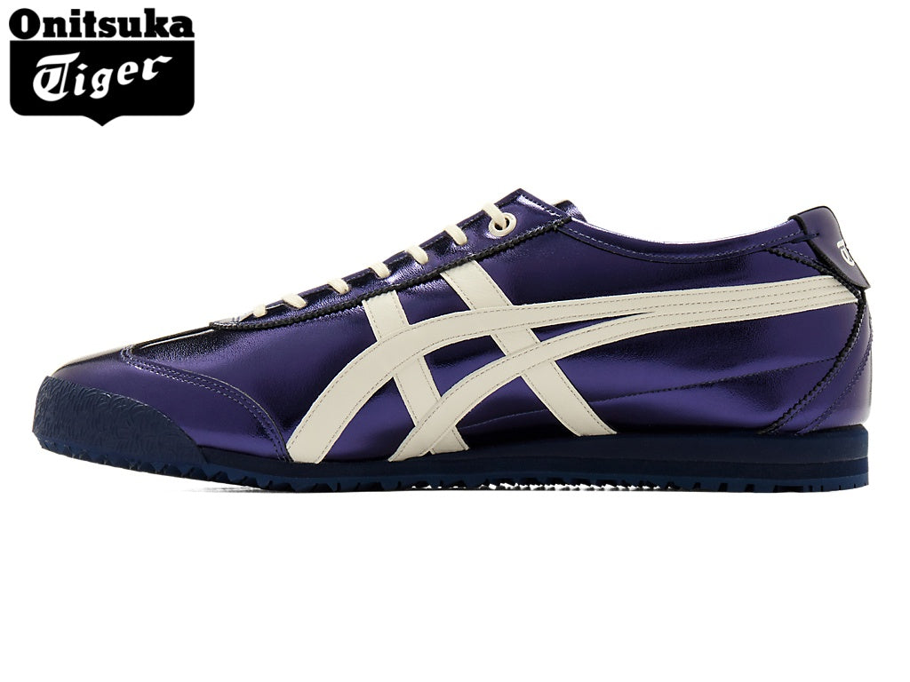 Onitsuka Tiger Mexico 66 Metallic Purple & White Strap Leather Unisex Sneakers