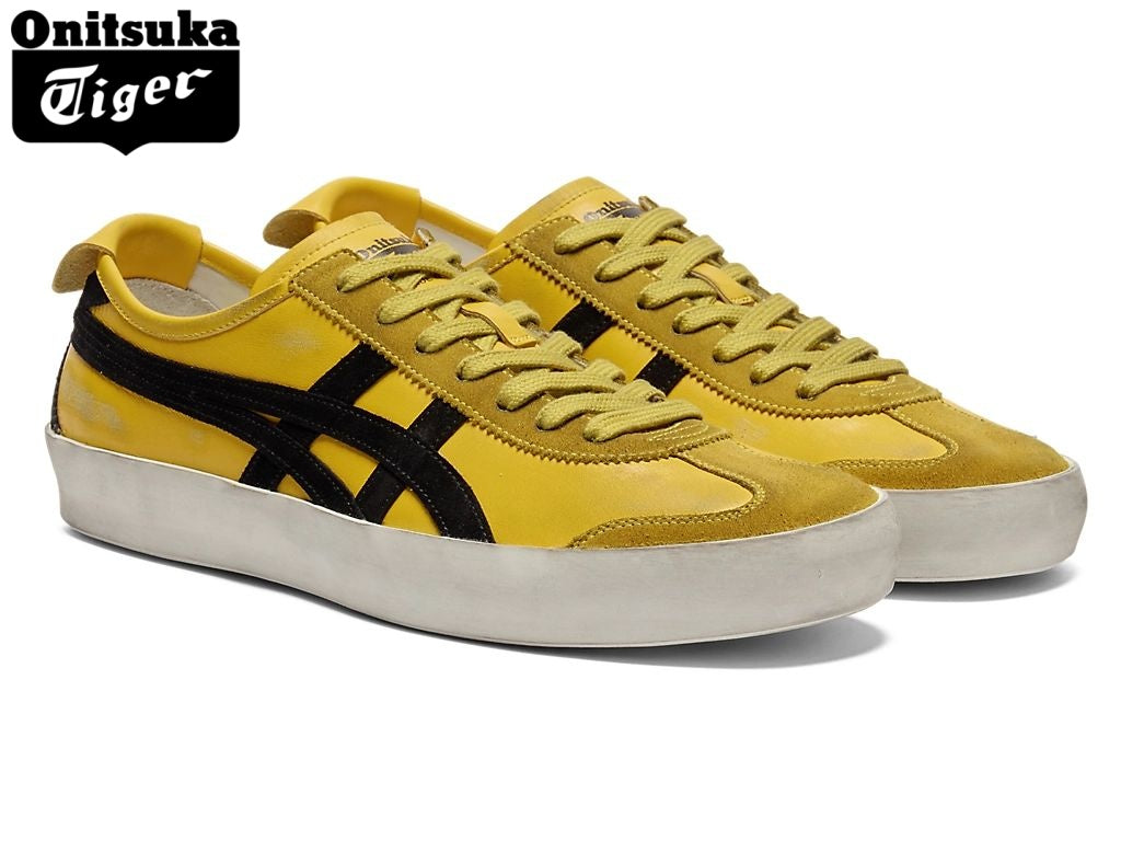 Onitsuka Tiger Mexico 66 Black & Yellow Suede Leather Unisex Sneakers