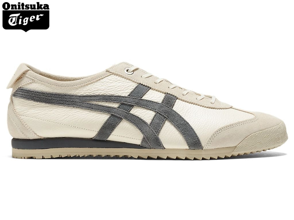 Onitsuka Tiger Mexico 66 Cream & Dark Gray Leather Unisex Sneakers