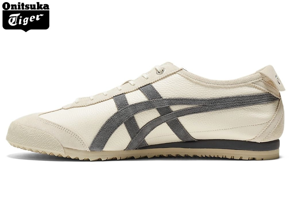 Onitsuka Tiger Mexico 66 Cream & Dark Gray Leather Unisex Sneakers
