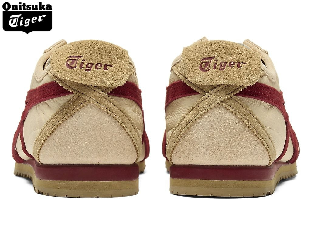 Onitsuka Tiger Mexico 66 Beige & Burgundy Leather Unisex Sneakers