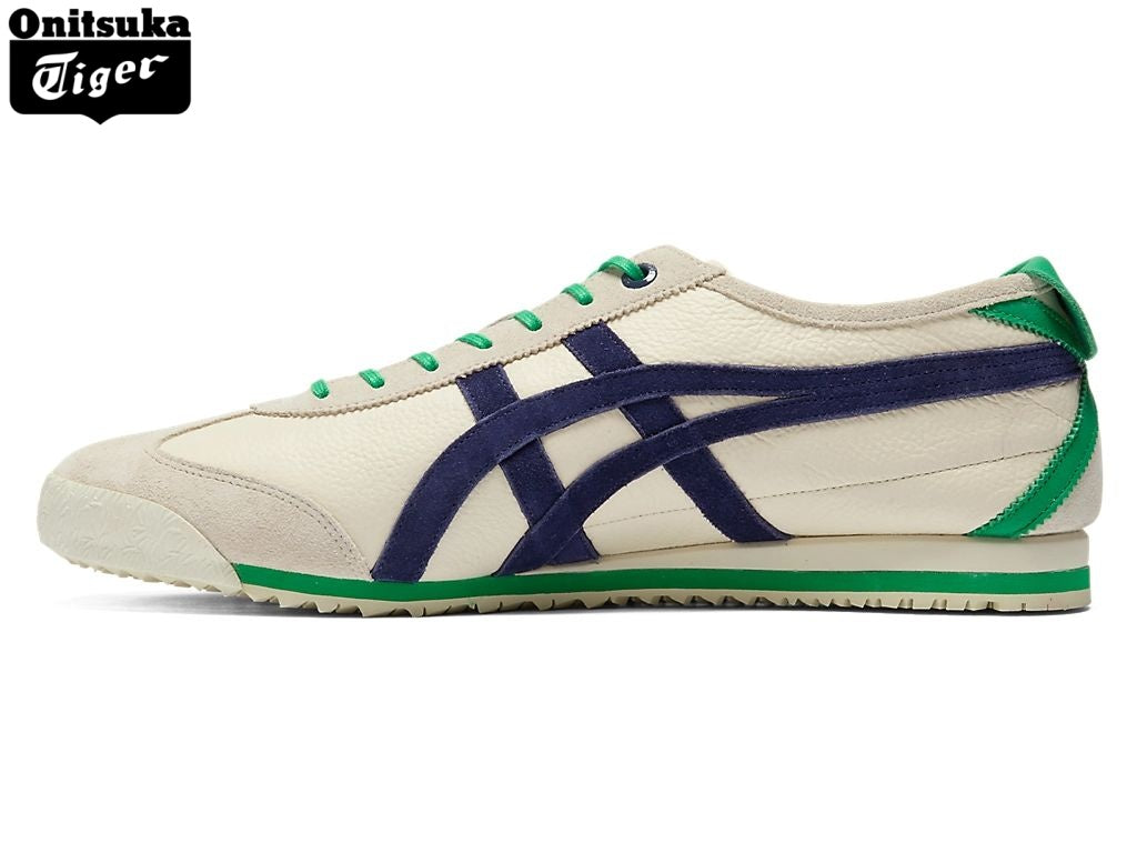 Onitsuka Tiger Mexico 66 Cream, Navy & Green Leather Unisex Sneakers
