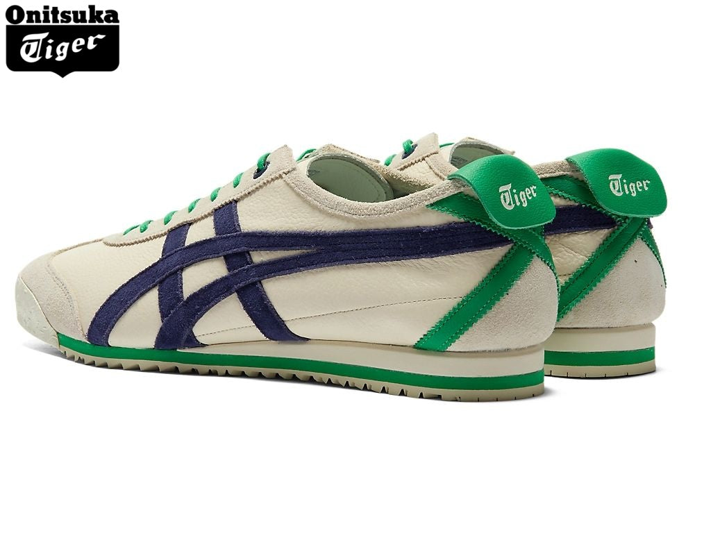 Onitsuka Tiger Mexico 66 Cream, Navy & Green Leather Unisex Sneakers