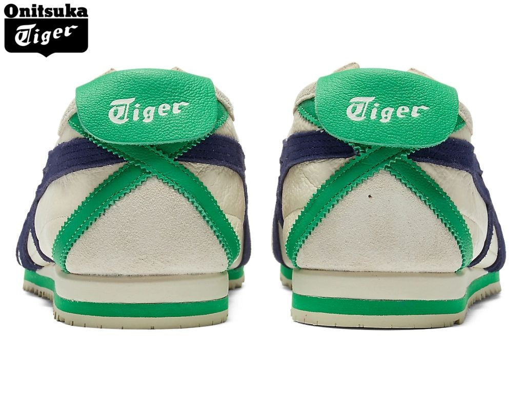 Onitsuka Tiger Mexico 66 Cream, Navy & Green Leather Unisex Sneakers