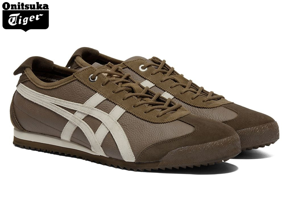 Onitsuka Tiger Mexico 66 Dark Brown & Off-White Leather Unisex Sneakers