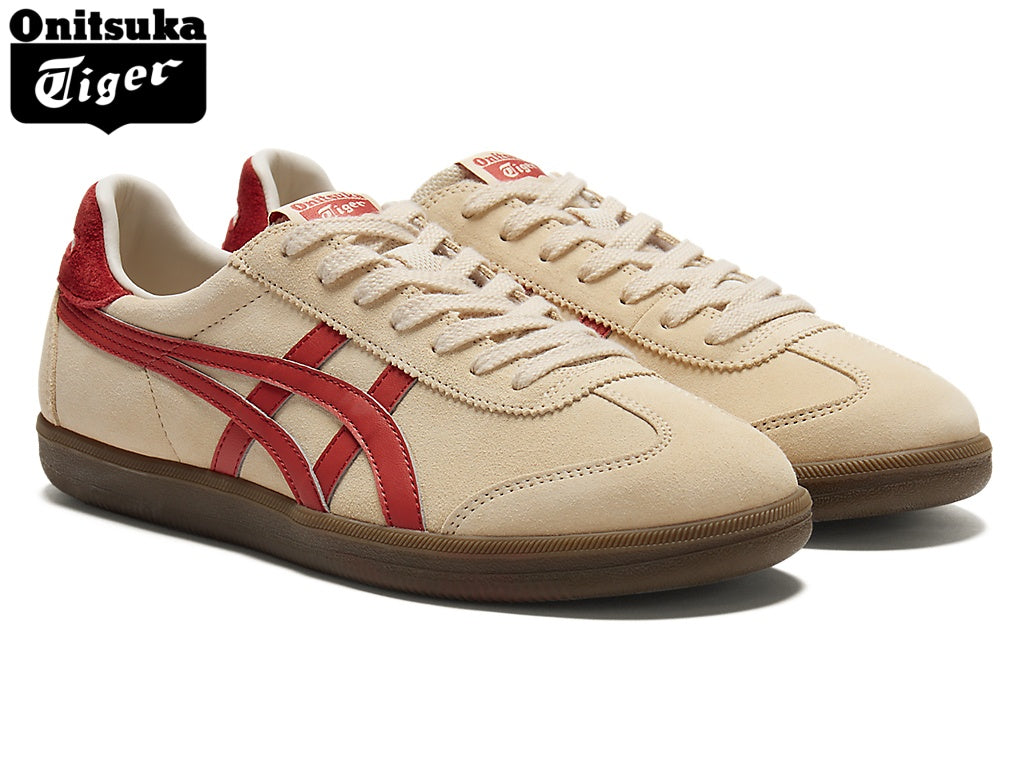 Onitsuka Tiger Tokuten Cream & Red Suede Unisex Sneakers