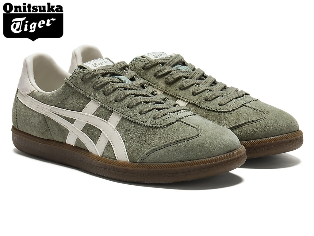 Onitsuka Tiger Tokuten Olive Green & White Suede Unisex Sneakers