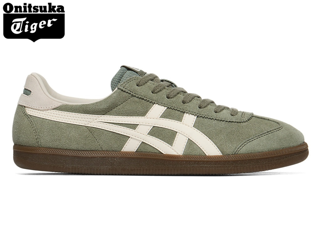 Onitsuka Tiger Tokuten Olive Green & White Suede Unisex Sneakers