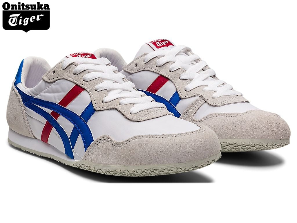 Onitsuka Tiger Serrano White, Blue & Red Unisex Sneakers