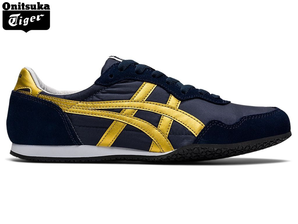 Onitsuka Tiger Serrano Navy & Gold Unisex Sneakers