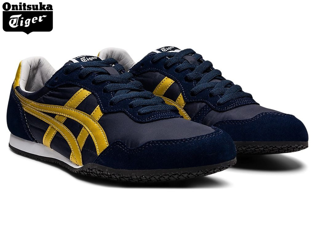 Onitsuka Tiger Serrano Navy & Gold Unisex Sneakers